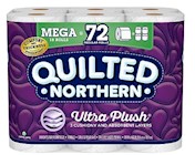 BATH TISSUE, 3-PLY, QUILTED NORTHERN ULTRA PLUSH, 284 SHEETS/ROLL, 18 ROLLS/CS THUMBNAIL