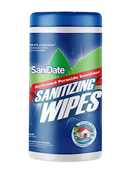 WIPES, ACTIVATED PEROXIDE, 125 WIPES/PACK, 6 PACKS/CS LARGE