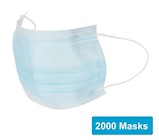 FACE MASK, DISPOSABLE, EARLOOP STYLE, BLUE, 2000/CS THUMBNAIL