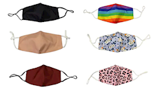 FACE MASK, ORLY, ADULT, CLOTH, ELASTIC STRAP, ASSORTED, 24/PK THUMBNAIL