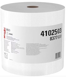 WIPES, WYPALL POWER CLEAN, 1-PLY, FABRIC, JUMBO, WHITE, 475 WIPES/CT LARGE