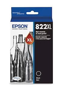 INK, CARTRIDGE, HIGH YIELD, EPSON T822XL, BLACK MAIN
