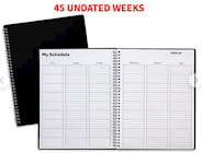 WEEKLY PLANNER, 8.5" X 11", BLACK THUMBNAIL