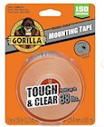 MOUNTING TAPE, DOUBLE-SIDED, GORILLA, CLEAR, 1" X 12.5' THUMBNAIL