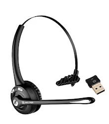 HEADSET, BLUETOOTH, WIRELESS, COMPUTER, DELTON 10X, USB DONGLE, OVER THE HEAD, BLACK LARGE