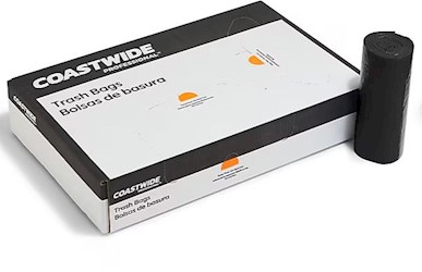40-45 GALLON, 0.8 MIL, BLACK, 40" X 46", LOW DENSITY, COASTWIDE PROFESSIONAL, 150/CT LARGE