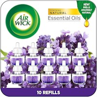 AIR FRESHENER, AIR WICK, ESSENTIAL OILS, REFILL, LAVENDAR & CHAMOMILE, 0.67 OZ., 10/PK MAIN
