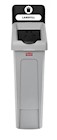 RECYCLING BIN, RUBBERMAID SLIM JIM, SINGLE-STREAM, GREY/BLACK, 23 GALLON THUMBNAIL