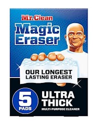 CLEANING PADS, MR. CLEAN MAGIC ERASER, ULTRA THICK, WHITE, 5/CT MAIN