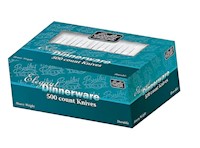 KNIVES, PLASTIC, BERKLEY SQUARE, HEAVY-WEIGHT, WHITE, 500/CT MAIN