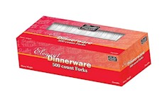 FORKS, PLASTIC, BERKLEY SQUARE, HEAVY-WEIGHT, WHITE, 500/CT THUMBNAIL