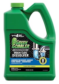 DRAIN CLOG REMOVER, GREEN GOBBLER, INDUSTRIAL STRENGTH, 64 OZ, 1/EA MAIN