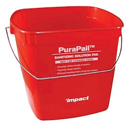 BUCKET, PURAPAIL, SANITIZING, RED, 6 QT LARGE
