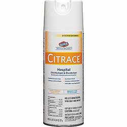DISINFECTANT / DEODORIZER, CITRACE HOSPITAL, AEROSOL SPRAY, CITRUS SCENT, 14 OZ, 12/CT LARGE