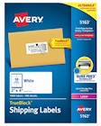 SHIPPING LABELS, AVERY, LASER, 2" X 4", WHITE, 10 LABELS/SHEET, 100 SHEETS/CT THUMBNAIL