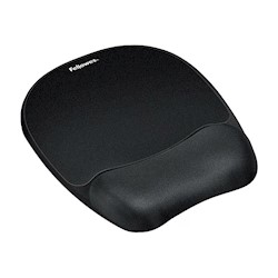 MOUSE PAD, FOAM, WRIST REST, NON-SKID BASE, BLACK LARGE