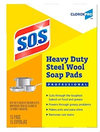 STEEL WOOL, SOAP PADS, CLOROXPRO, 180/CT MAIN
