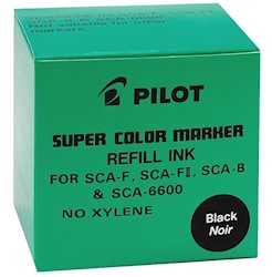 PERMANENT MARKER INK REFILL, BOTTLED, PILOT SUPER COLOR, BLACK, 1 OZ LARGE