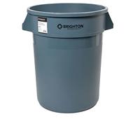 TRASH RECEPTACLE, ROUND, GRAY, 32 GL THUMBNAIL