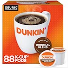 COFFEE, MEDIUM ROAST, DUNKIN' ORIGINAL BLEND, KEURIG K-CUP PODS, 88/CT THUMBNAIL