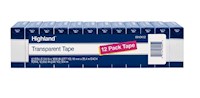 TAPE, HIGHLAND, TRANSPARENT, 0.75" X 27.77 YDS, 1" CORE, 12 ROLLS/CT MAIN