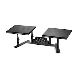 MONITOR STANDS, DUAL, STAPLES, 24" CAPACITY, BLACK LARGE