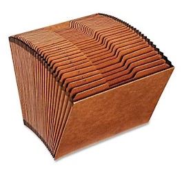FILE, EXPANDING, HEAVY DUTY, 1-31 INDEX, LETTER SIZE, 31 POCKET, BROWN LARGE