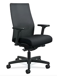 DESK CHAIR, MESH/FABRIC, BLACK MAIN