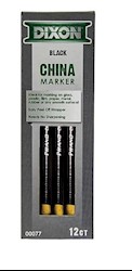 CHINA MARKERS, DIXON PHANO, BOLD TIP, BLACK, 12/CT LARGE