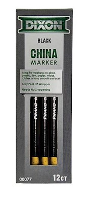 CHINA MARKERS, DIXON PHANO, BOLD TIP, BLACK, 12/CT MAIN