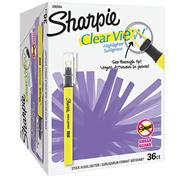 MARKER, HIGHLIGHTERS, SHARPIE, CLEAR VIEW STICK, YELLOW, 36/PACK THUMBNAIL