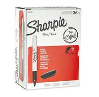MARKERS, SHARPIE PERMANENT, FINE POINT, BLACK, 36/PACK MAIN