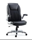 OFFICE TASK CHAIR, BONDED LEATHER, BLACK THUMBNAIL