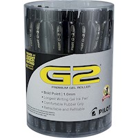 PENS, GEL, PILOT G2, RETRACTABLE, BOLD POINT, BLACK INK, 36/CT MAIN