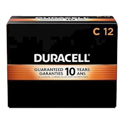 BATTERIES, C, DURACELL, COPPERTOP, ALKALINE, 12/CT LARGE