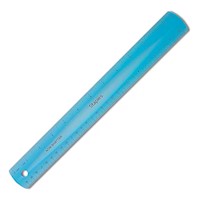 RULER, STAPLES, SHATTERPROOF, ASSORTED TRANSLUCENT COLORS, PLASTIC, 12" MAIN
