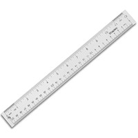 RULER, STAPLES, ACRYLIC, IMPERIAL/METRIC SCALES, CLEAR, 12" MAIN