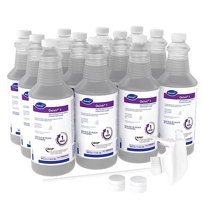 DISINFECTANT, DIVERSEY OXIVIR 1, ACCELERATED HYDROGEN PEROXIDE, 32 OZ., 12/CT MAIN