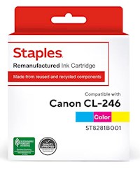 INK, CARTRIDGE, STANDARD YIELD, CANON CL-246, TRI-COLOR MAIN