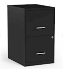 FILE CABINET, 2-DRAWER, VERTICAL, LETTER SIZE, LOCKABLE, BLACK, 18"D THUMBNAIL