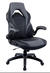 DESK CHAIR, GAMING CHAIR, STAPLES EMERGE VORTEX, BONDED, BLACK/GREY LARGE