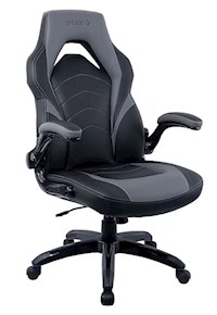 DESK CHAIR, GAMING CHAIR, STAPLES EMERGE VORTEX, BONDED, BLACK/GREY MAIN