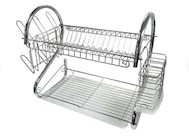 DISH RACK, STEEL & CHROME, BETTER CHEF, 16"H THUMBNAIL