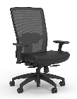 TASK CHAIR, FABRIC, BLACK, ADJUSTABLE LUMBAR, 2D ARMS, SYNCHRO SEAT SLIDE, WORKPLACE SERIES 500 THUMBNAIL