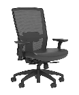 TASK CHAIR, VINYL AND MESH, BLACK, ADJUSTABLE LUMBAR, 2D ARMS, SYNCHRO SEAT SLIDE, WORKPLACE SERIES THUMBNAIL