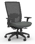 TASK CHAIR, IRON ORE, FABRIC AND MESH, ADJUSTABLE LUMBAR, SYNCHRO SEAT SLIDE, 2D ARMS, WORKPLACE THUMBNAIL