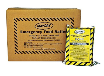 EMERGENCY KIT, FOOD RATION, MAYDAY, 2400 CALORIE FOOD BAR, 24/CT LARGE