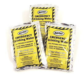 EMERGENCY DRINKING WATER, MAYDAY, 4.225 OZ., 100/CT LARGE