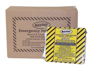 EMERGENCY KIT, MAYDAY, FOOD RATION, 3600 CALORIE FOOD BAR, 20/CT LARGE