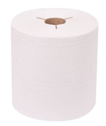 PAPER TOWELS, HARDWOUND, WHITE, HIGH CAPACITY, 8 IN, RENOWN, 1000 FT/ROLL, 6 ROLLS/CT LARGE